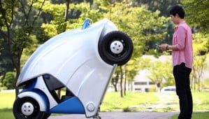 Armadillo-T : une mini-voiture électrique pliable dévoilée en Corée du Sud